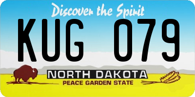 ND license plate KUG079