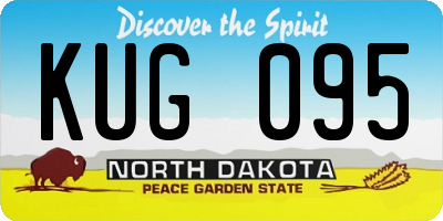 ND license plate KUG095