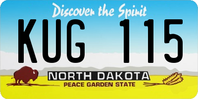 ND license plate KUG115