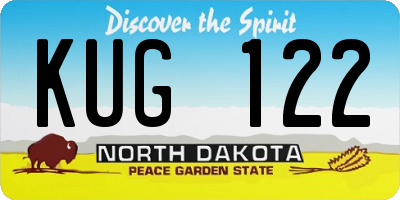 ND license plate KUG122