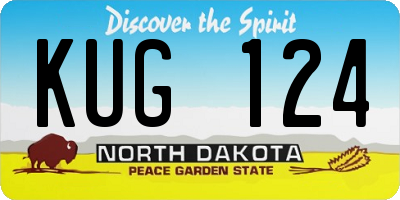 ND license plate KUG124