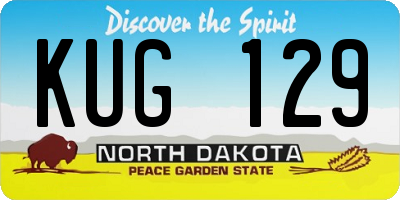 ND license plate KUG129