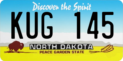 ND license plate KUG145