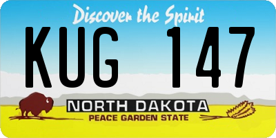 ND license plate KUG147