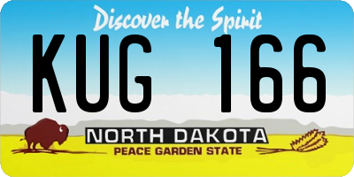 ND license plate KUG166