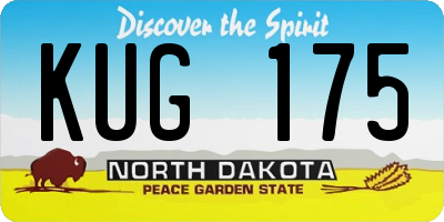 ND license plate KUG175