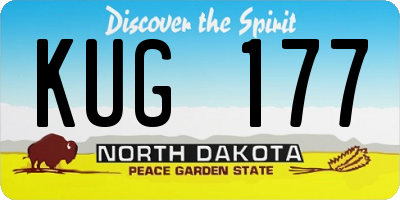 ND license plate KUG177