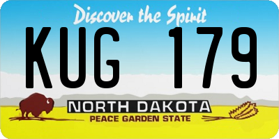 ND license plate KUG179