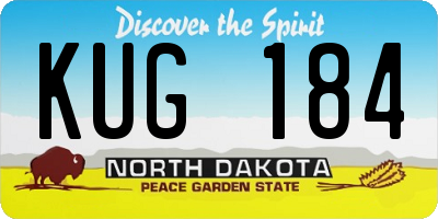 ND license plate KUG184