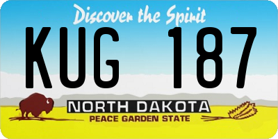 ND license plate KUG187