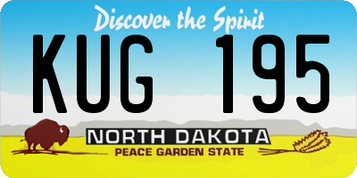 ND license plate KUG195
