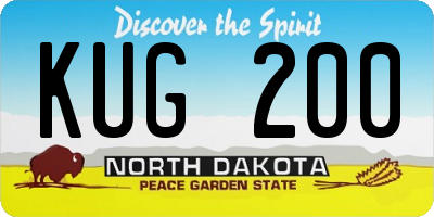 ND license plate KUG200