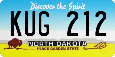 ND license plate KUG212