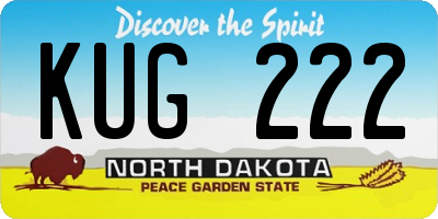 ND license plate KUG222
