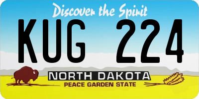 ND license plate KUG224