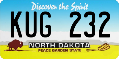 ND license plate KUG232