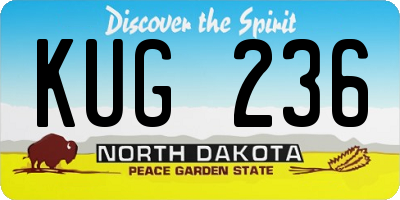 ND license plate KUG236