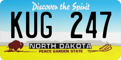 ND license plate KUG247
