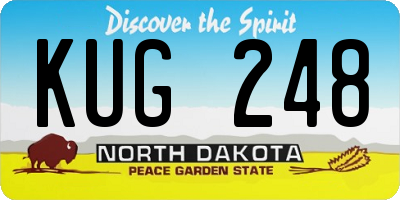 ND license plate KUG248