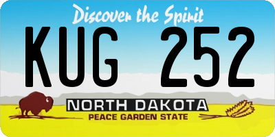 ND license plate KUG252