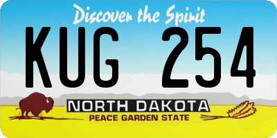ND license plate KUG254