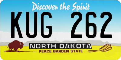 ND license plate KUG262