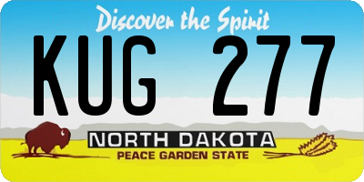 ND license plate KUG277