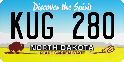 ND license plate KUG280