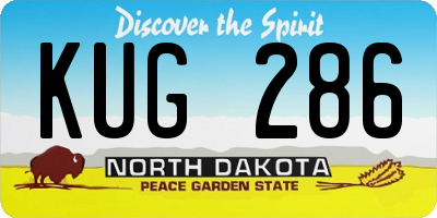 ND license plate KUG286