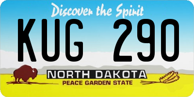 ND license plate KUG290