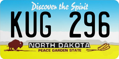 ND license plate KUG296