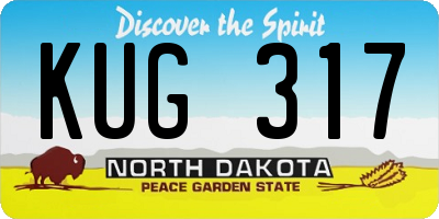 ND license plate KUG317