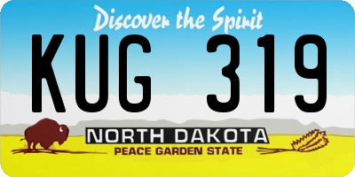 ND license plate KUG319