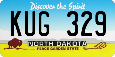 ND license plate KUG329