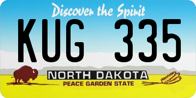ND license plate KUG335