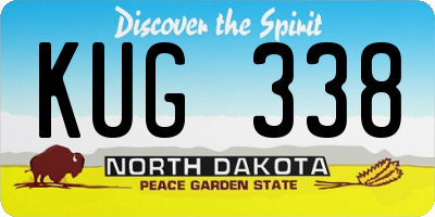 ND license plate KUG338