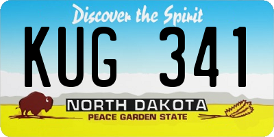 ND license plate KUG341