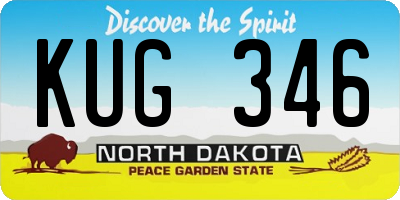 ND license plate KUG346