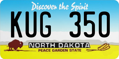 ND license plate KUG350
