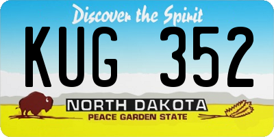 ND license plate KUG352