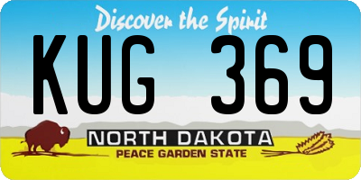 ND license plate KUG369