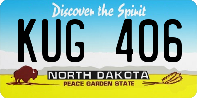 ND license plate KUG406