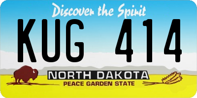 ND license plate KUG414