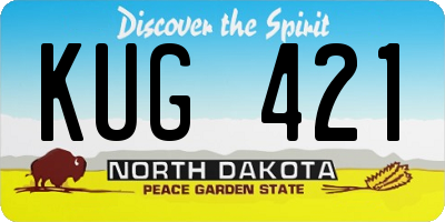 ND license plate KUG421