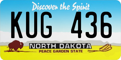 ND license plate KUG436