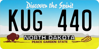 ND license plate KUG440