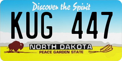 ND license plate KUG447