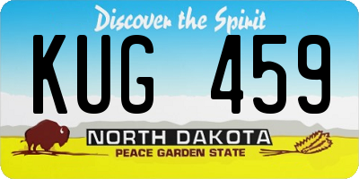 ND license plate KUG459