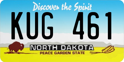 ND license plate KUG461