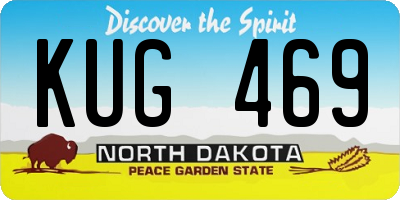 ND license plate KUG469